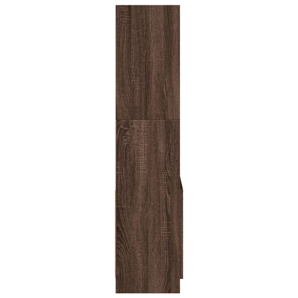højskab 63x33x140 cm konstrueret træ brun egetræsfarve