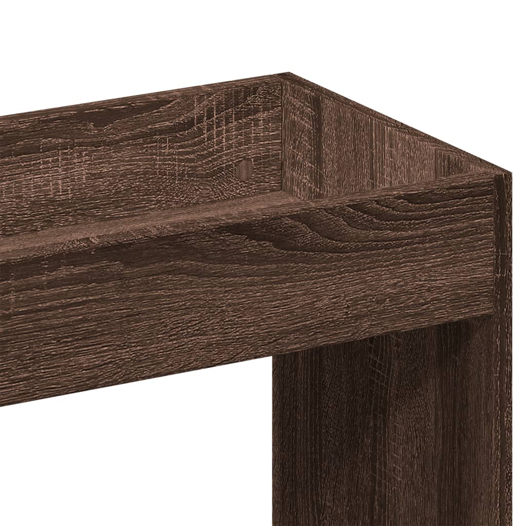 højskab 63x33x140 cm konstrueret træ brun egetræsfarve