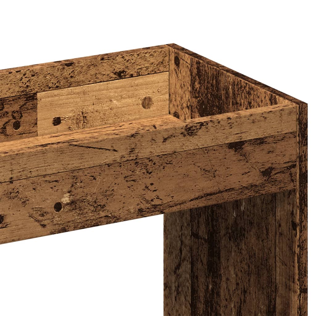 højskab 63x33x140 cm konstrueret træ antikt træ