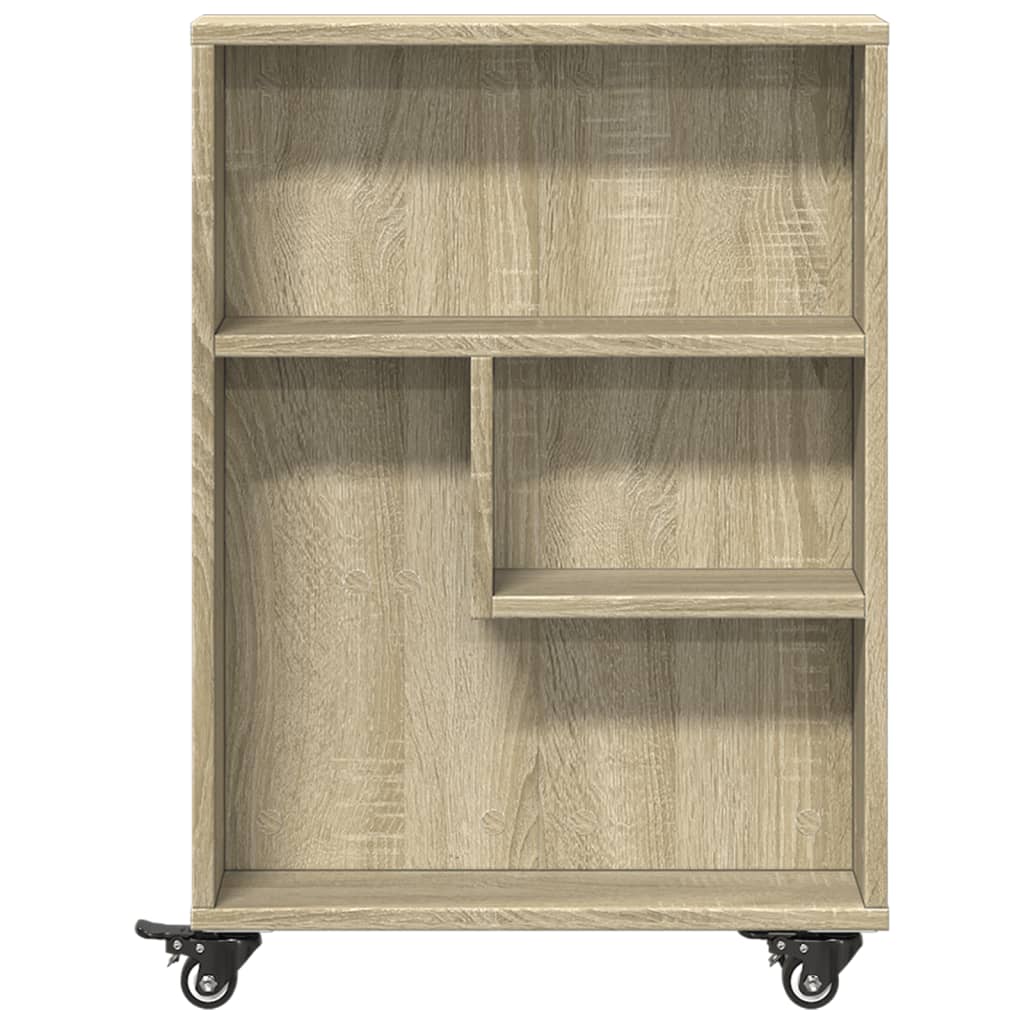 smal opbevaringsvogn Sonoma eg 48x13x68 cm konstrueret træ