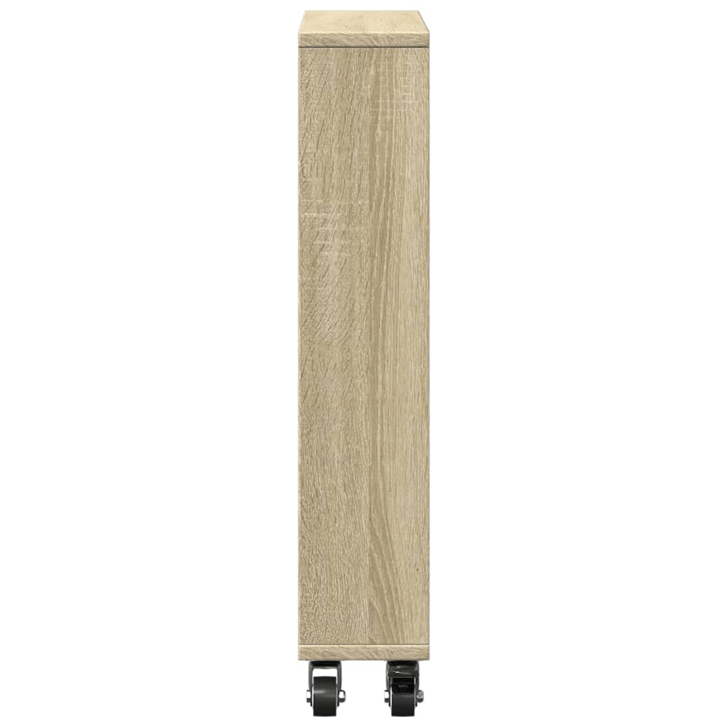 smal opbevaringsvogn Sonoma eg 48x13x68 cm konstrueret træ