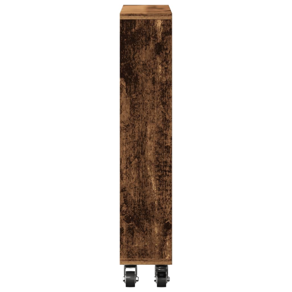smal opbevaringsvogn 48x13x68 cm konstrueret træ gammelt træ