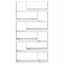 bogreol 100x33x187,5 cm konstrueret træ hvid