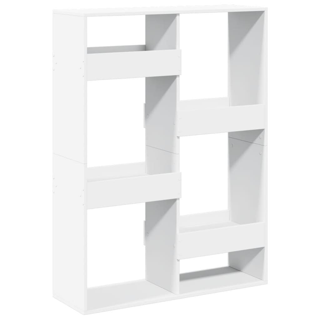 bogreol 100x33x135 cm konstrueret træ hvid