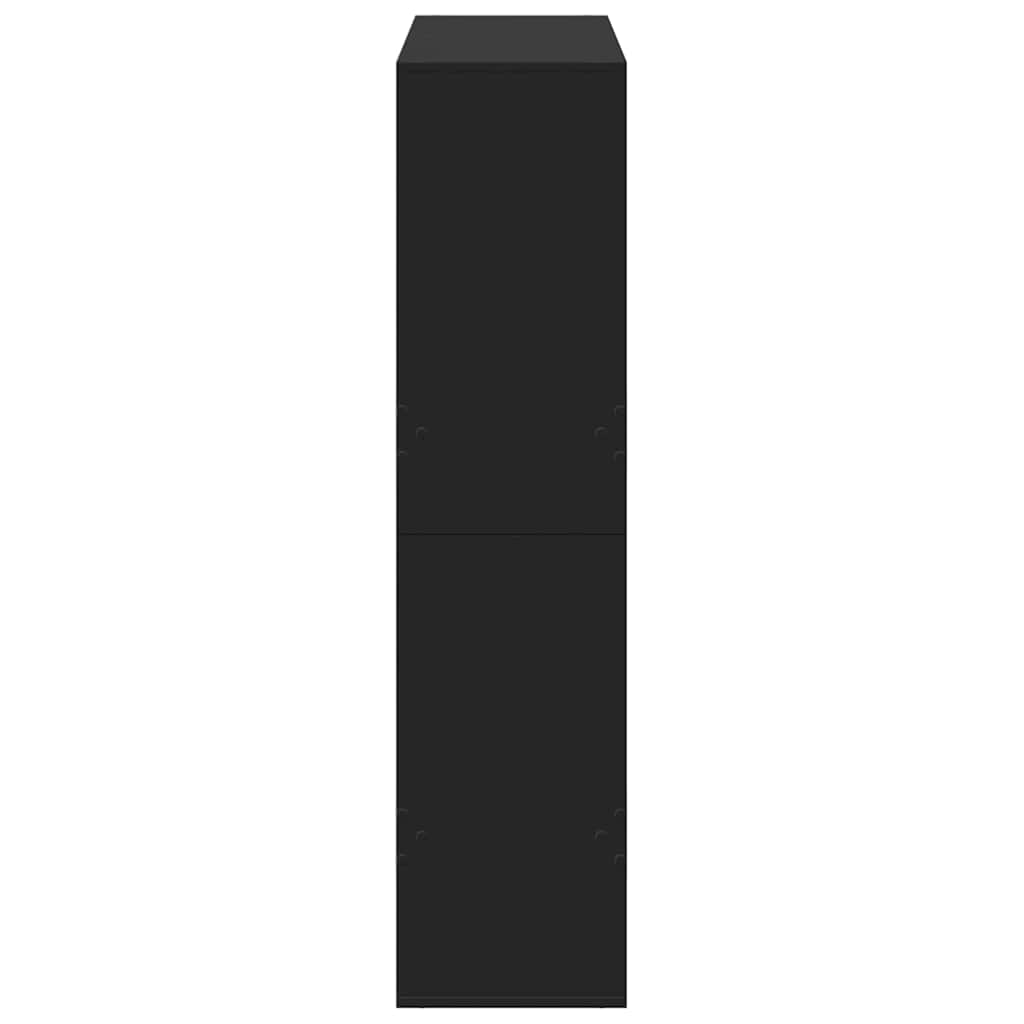 bogreol 100x33x135 cm konstrueret træ sort