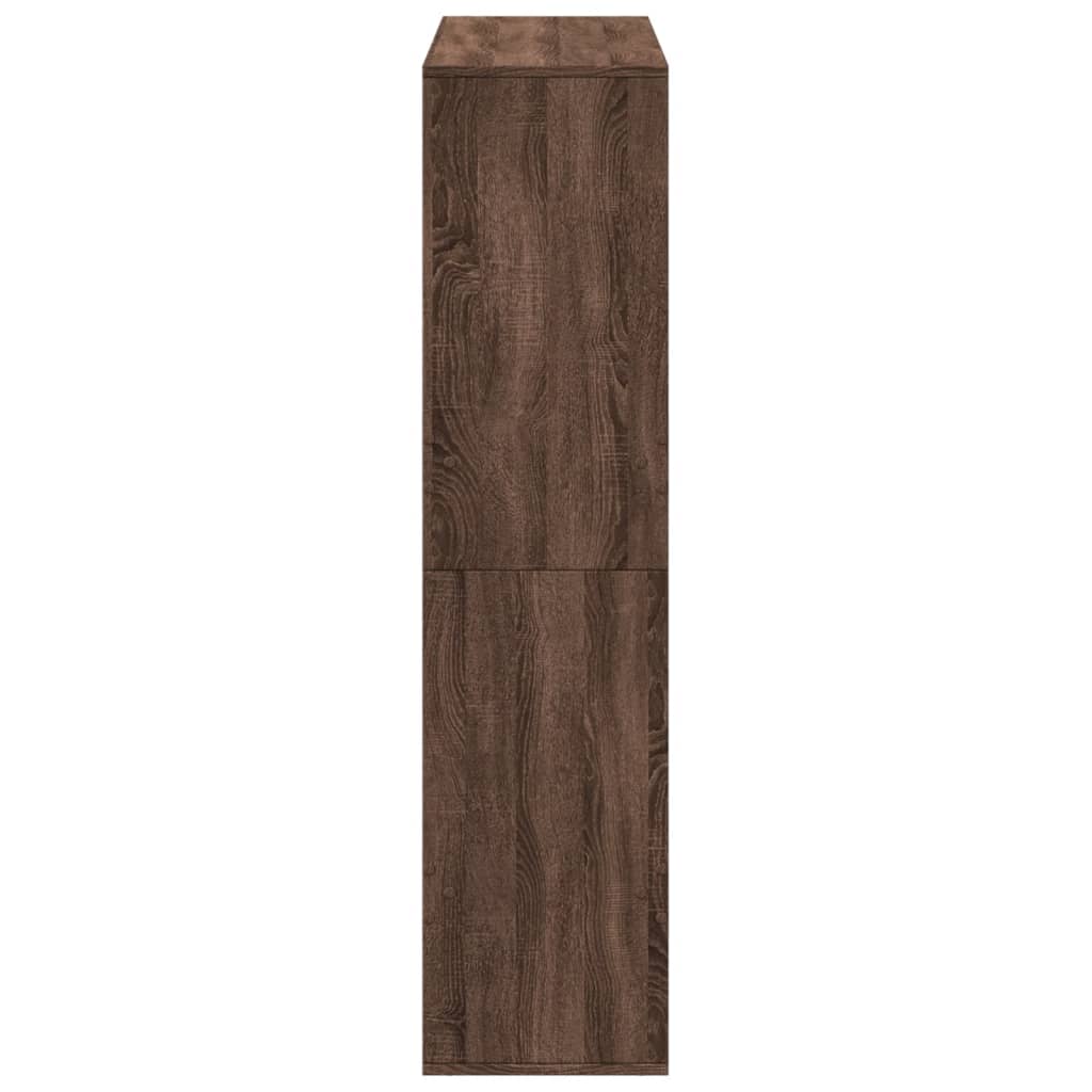 bogreol 100x33x135 cm konstrueret træ brun egetræsfarve