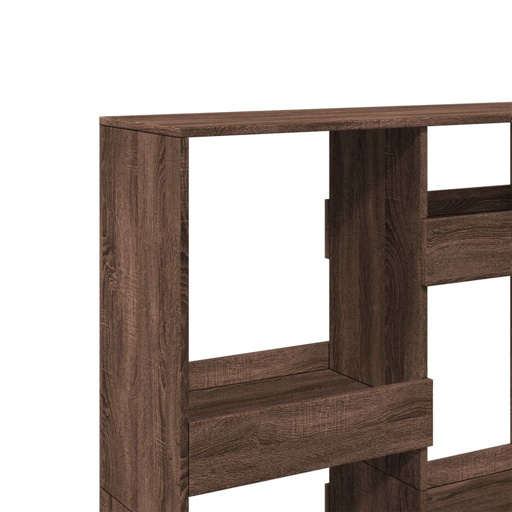 bogreol 100x33x135 cm konstrueret træ brun egetræsfarve