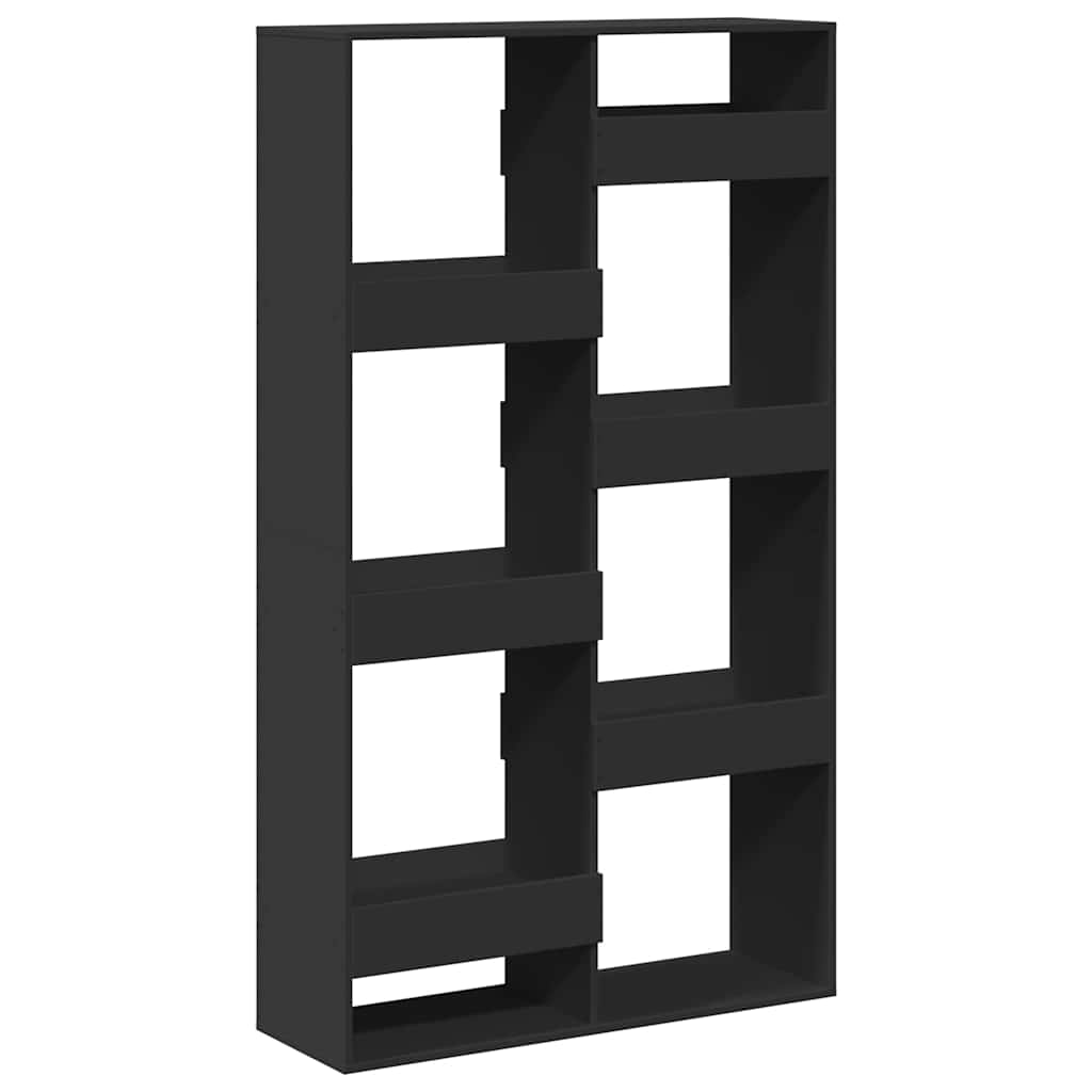 bogreol 100x33x175 cm konstrueret træ sort