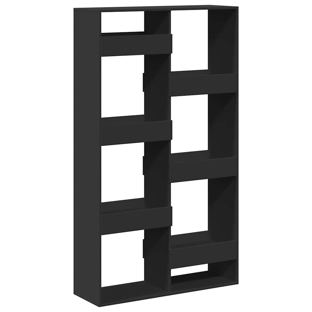 bogreol 100x33x175 cm konstrueret træ sort
