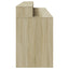 skrivebord med LED-lys 200x55x91 cm konstrueret træ sonoma-eg