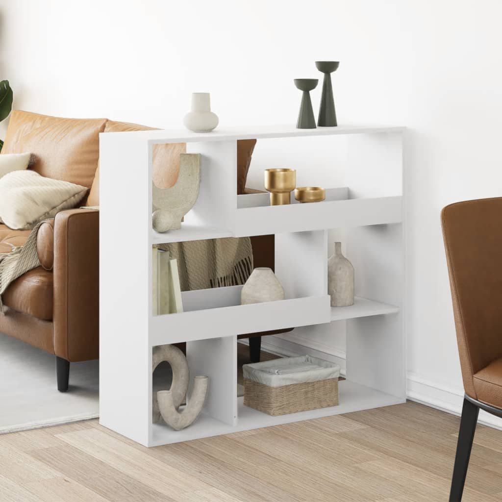 rumdeler 100x33x94,5 cm konstrueret træ hvid