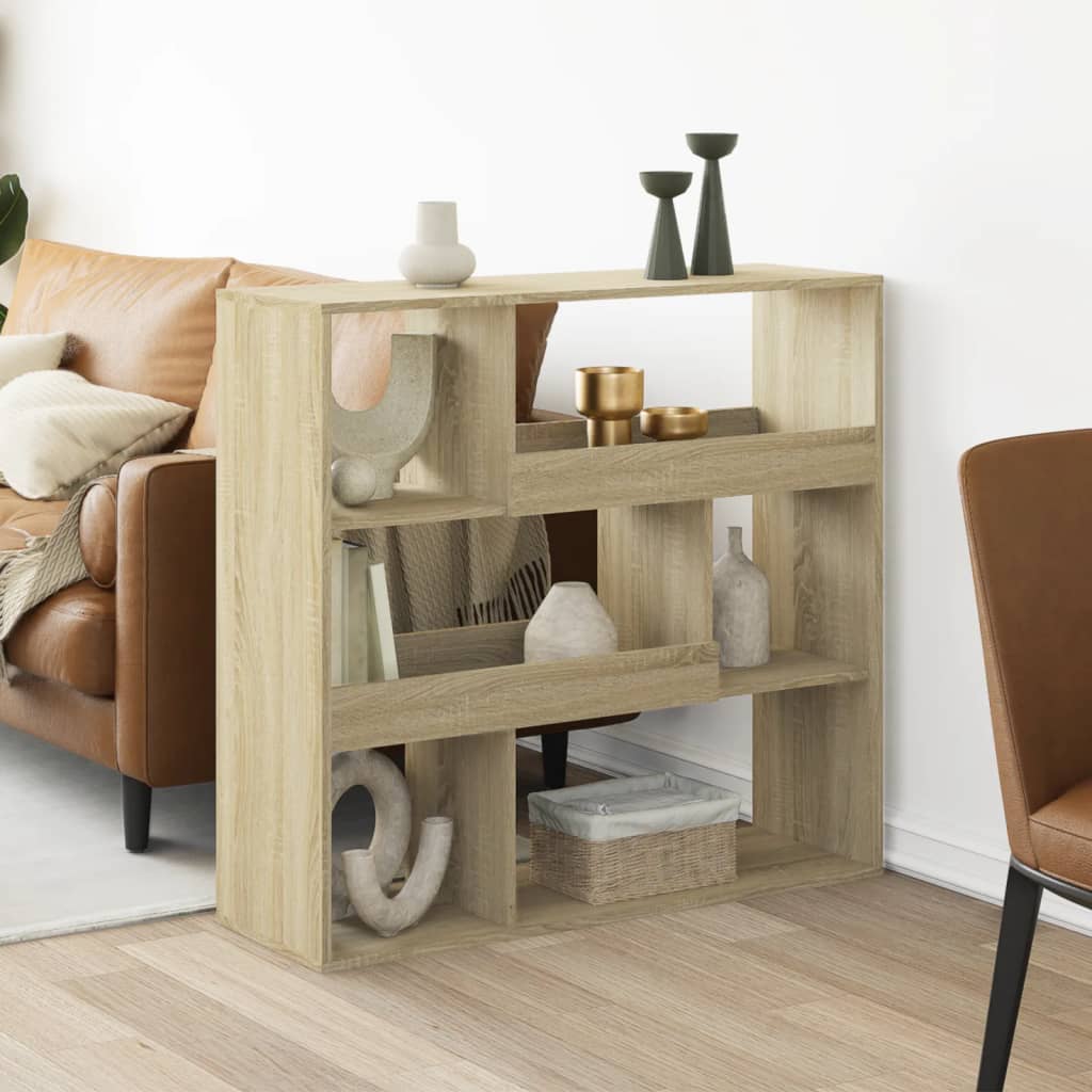 rumdeler 100x33x94,5 cm konstrueret træ sonoma-eg