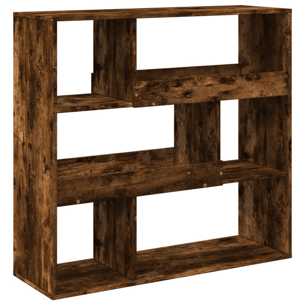 rumdeler 100x33x94,5 cm konstrueret træ røget egetræsfarve