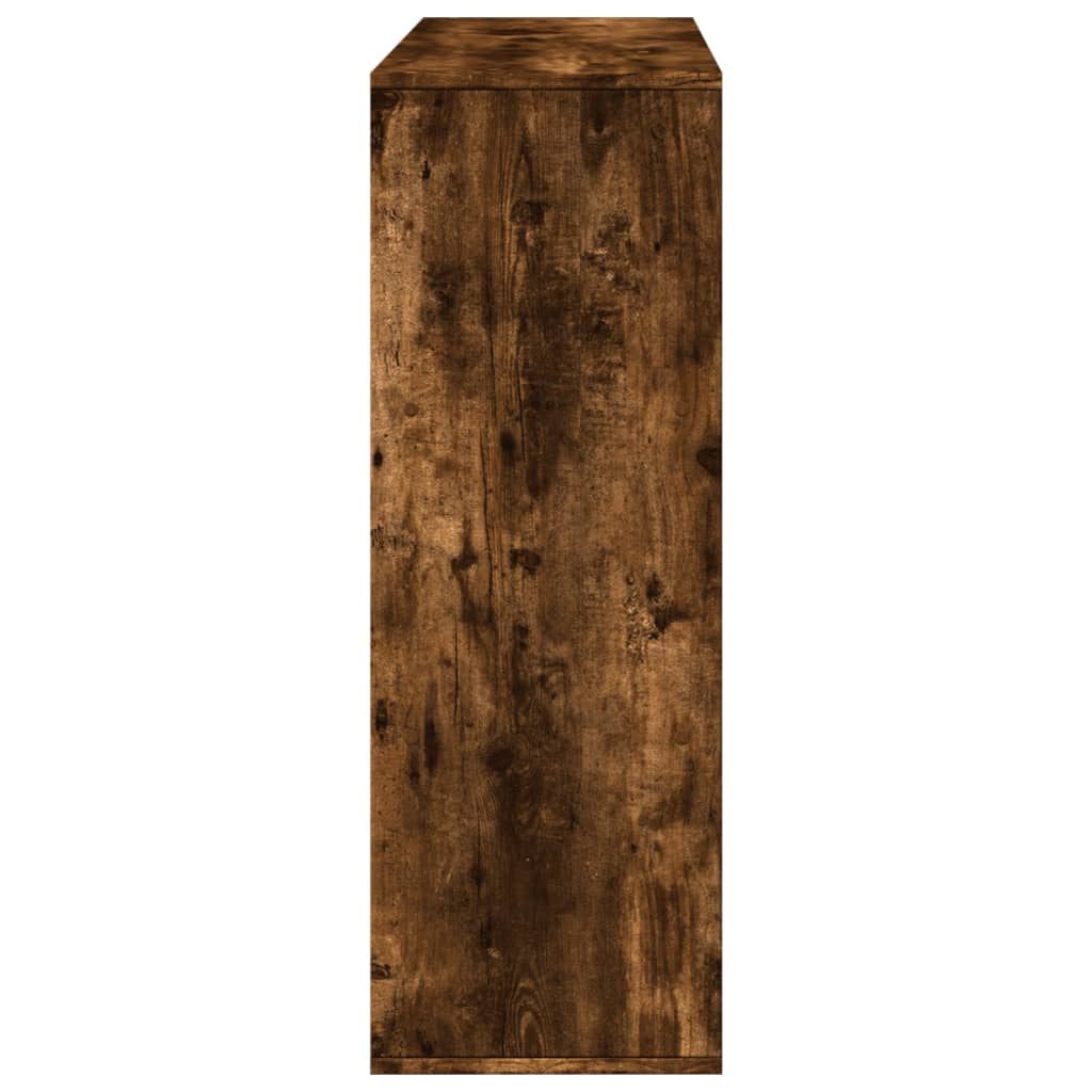 rumdeler 100x33x94,5 cm konstrueret træ røget egetræsfarve
