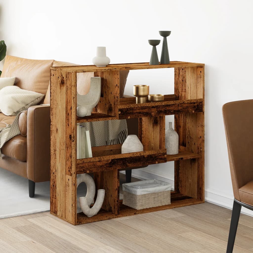 rumdeler 100x33x94,5 cm konstrueret træ antikt træ