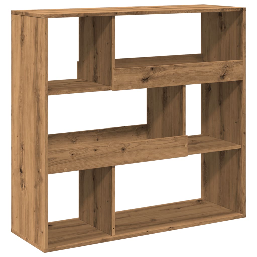 rumdeler 100x33x94,5 cm konstrueret træ egetræsfarve
