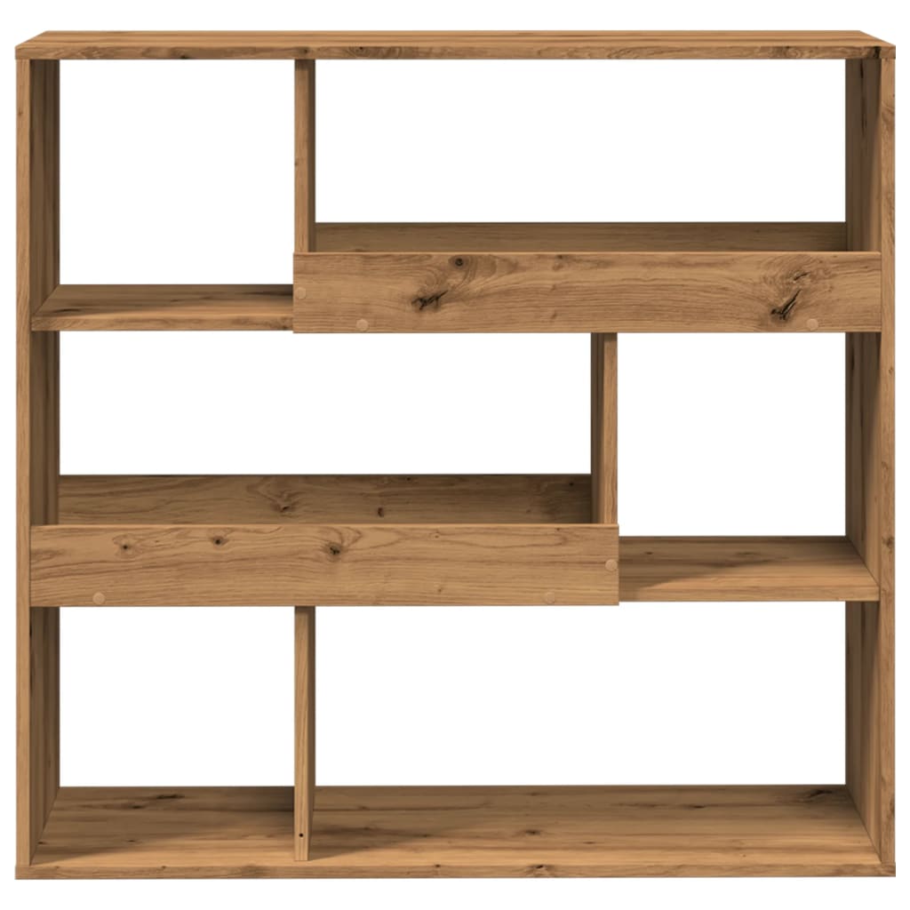 rumdeler 100x33x94,5 cm konstrueret træ egetræsfarve