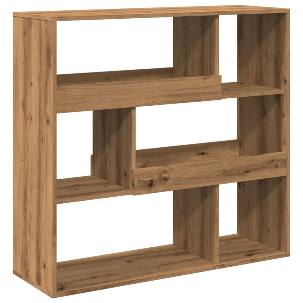 rumdeler 100x33x94,5 cm konstrueret træ egetræsfarve