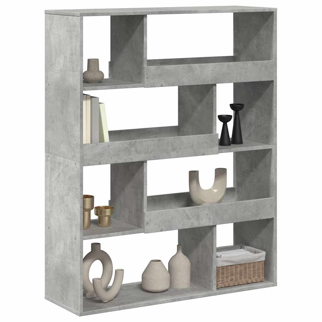 rumdeler 100x33x125,5 cm konstrueret træ betongrå