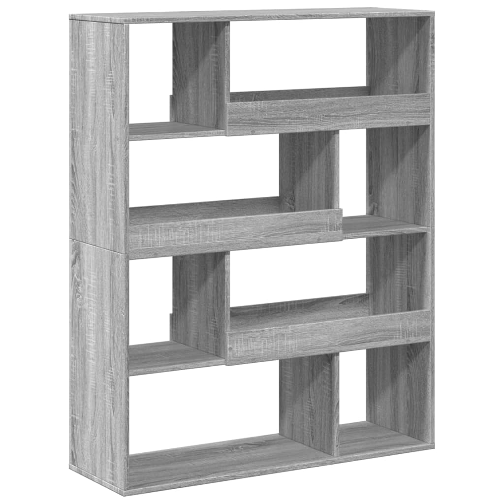 rumdeler 100x33x125,5 cm konstrueret træ grå sonoma-eg