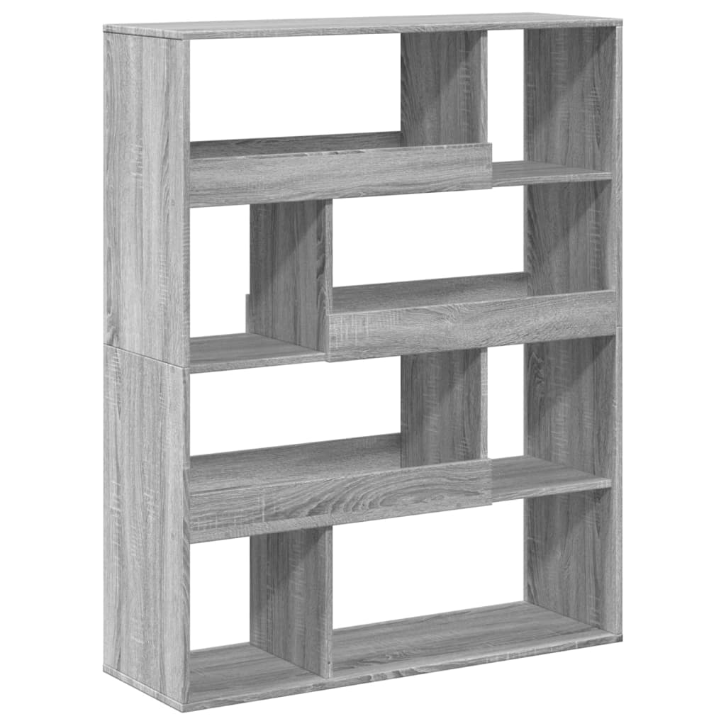 rumdeler 100x33x125,5 cm konstrueret træ grå sonoma-eg