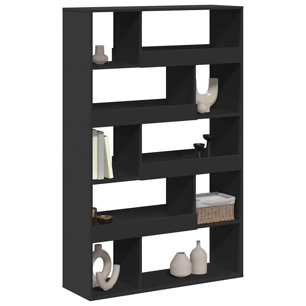 rumdeler 100x33x156,5 cm konstrueret træ sort