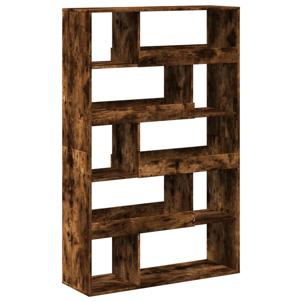 rumdeler 100x33x156,5 cm konstrueret træ røget egetræsfarve