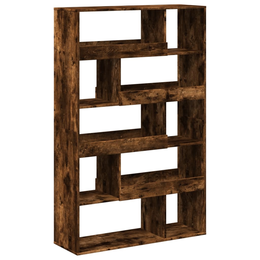 rumdeler 100x33x156,5 cm konstrueret træ røget egetræsfarve