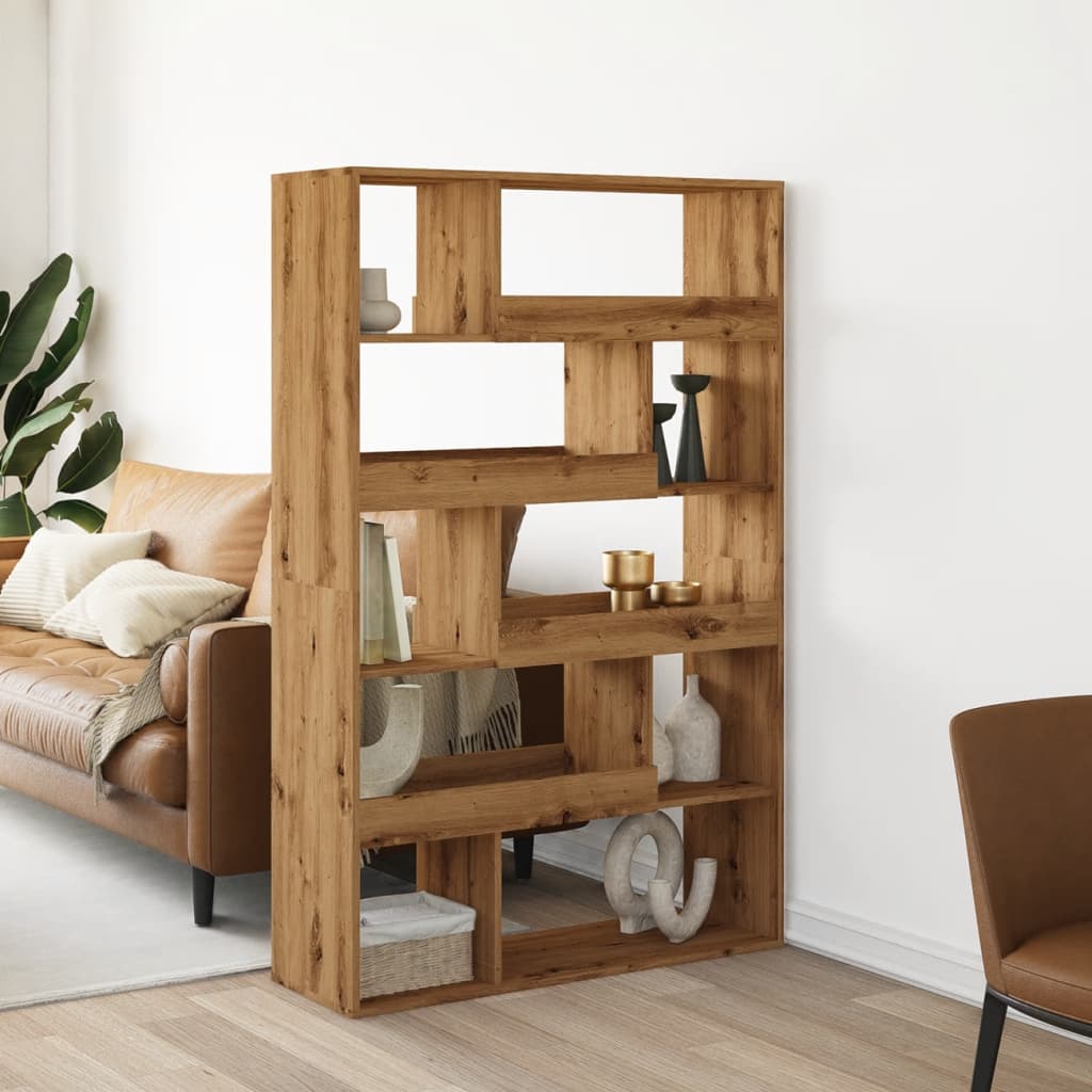 rumdeler 100x33x156,5 cm konstrueret træ egetræsfarve