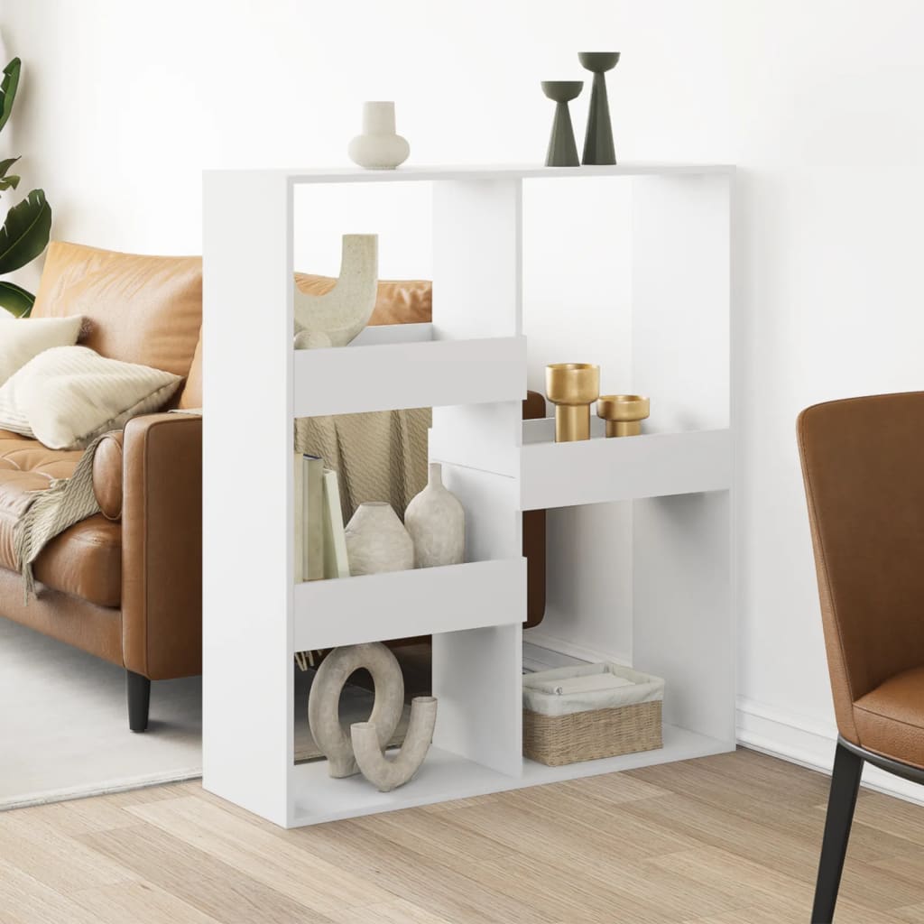 rumdeler 100x33x115 cm konstrueret træ hvid