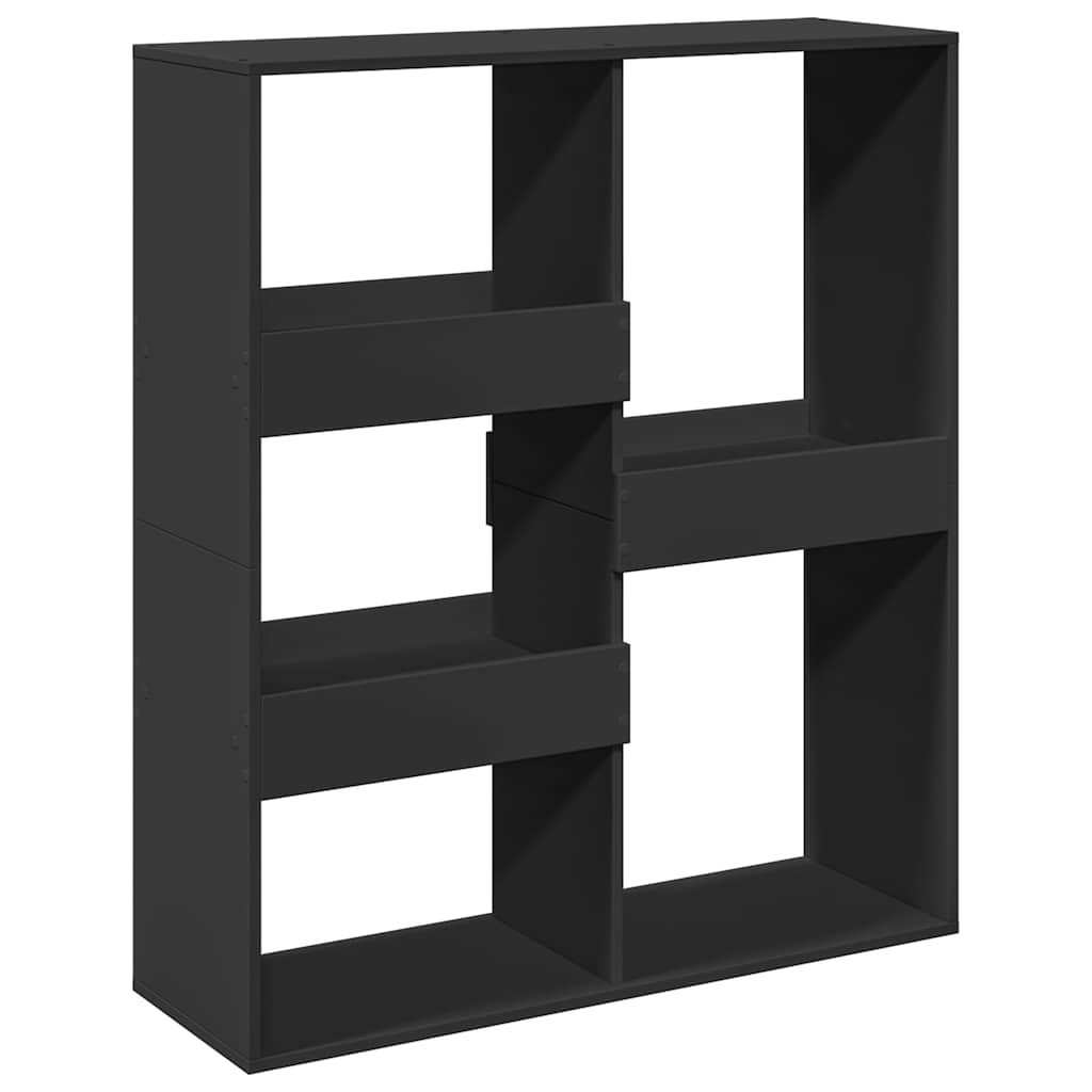 rumdeler 100x33x115 cm konstrueret træ sort