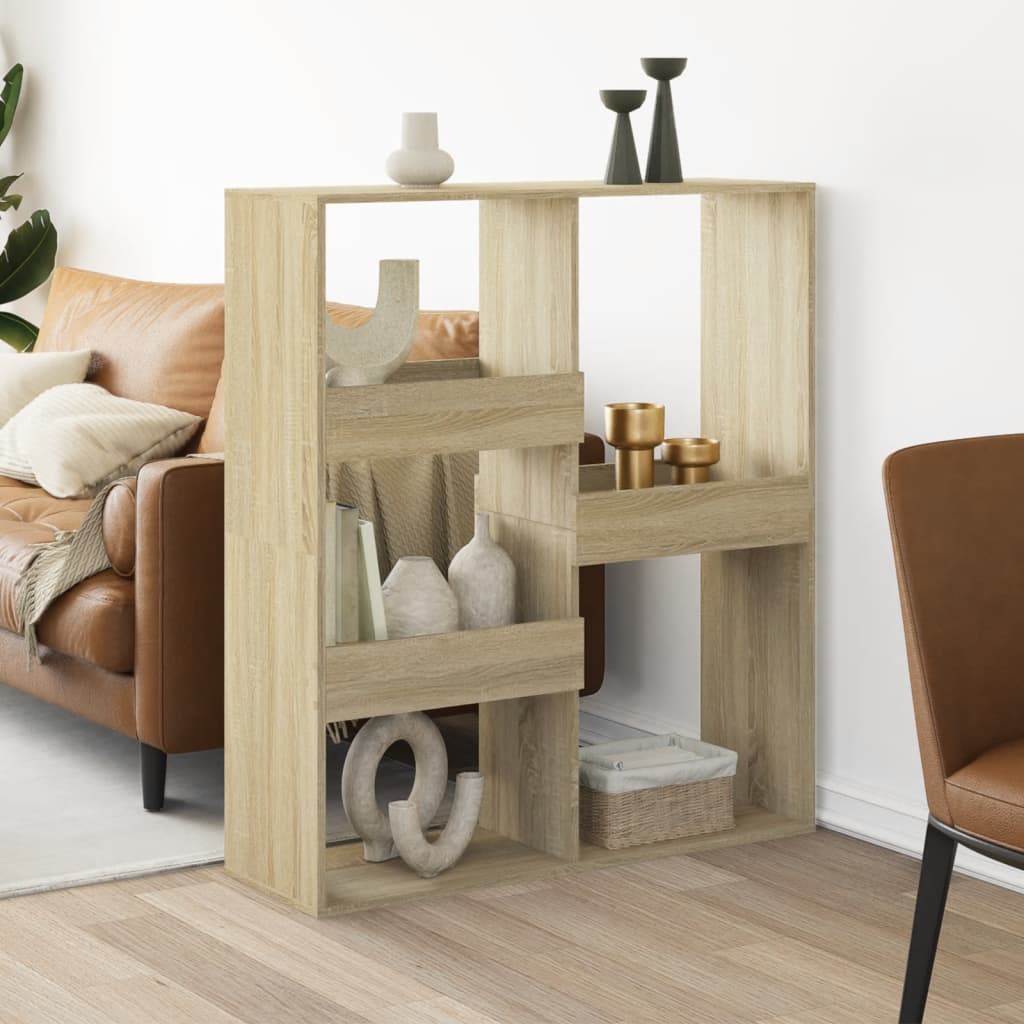 rumdeler 100x33x115 cm konstrueret træ sonoma-eg