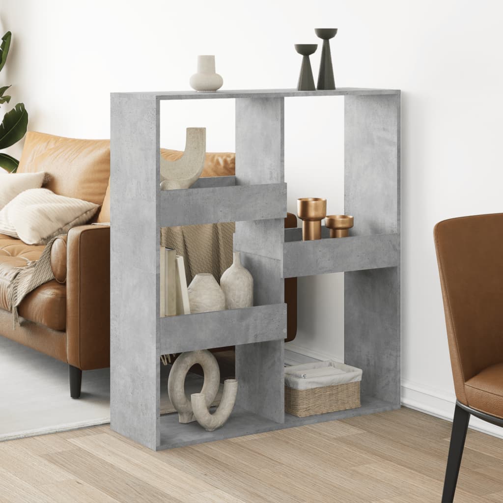 rumdeler 100x33x115 cm konstrueret træ betongrå
