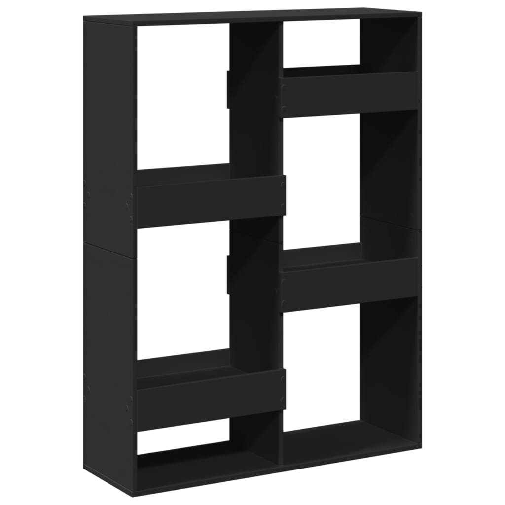 rumdeler 100x33x135 cm konstrueret træ sort