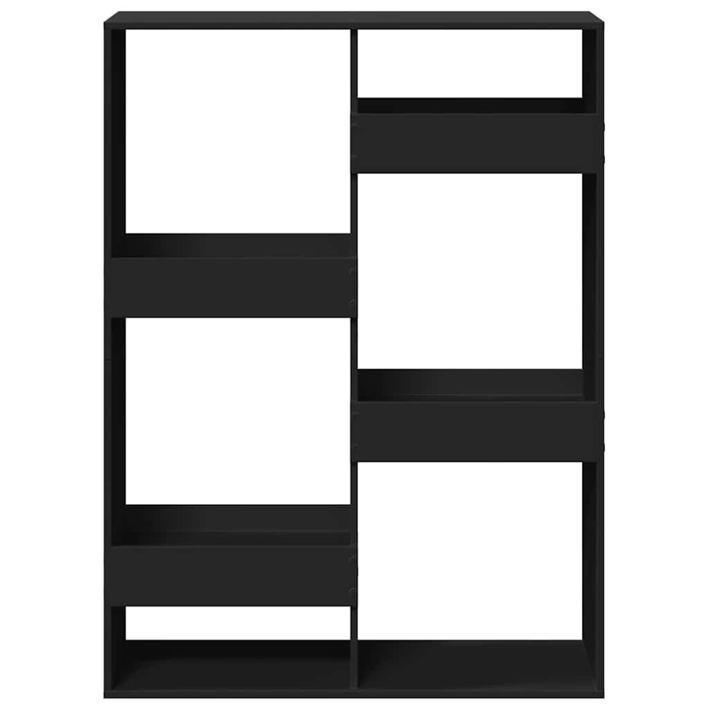rumdeler 100x33x135 cm konstrueret træ sort