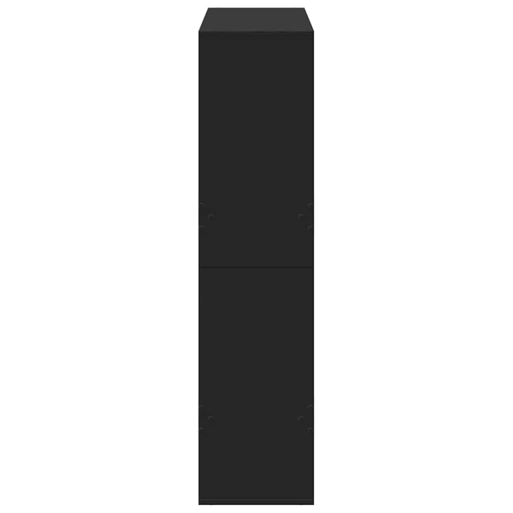 rumdeler 100x33x135 cm konstrueret træ sort