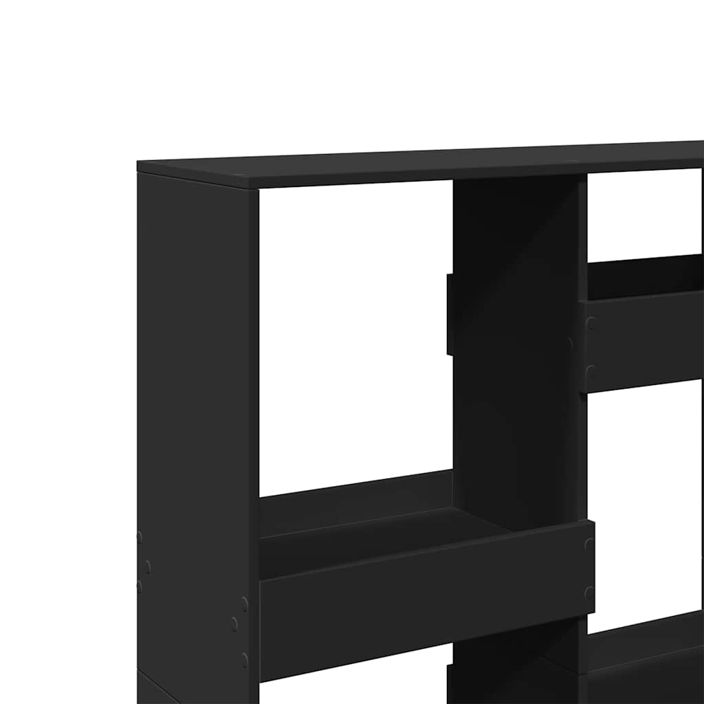 rumdeler 100x33x135 cm konstrueret træ sort
