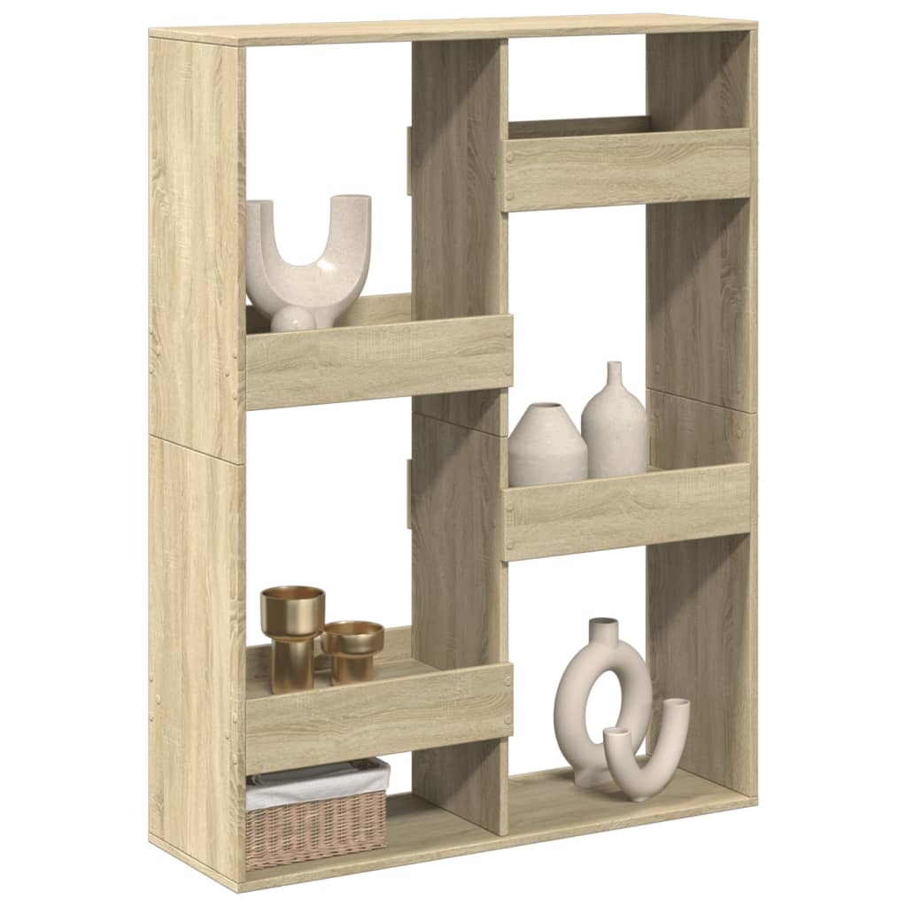 rumdeler 100x33x135 cm konstrueret træ sonoma-eg