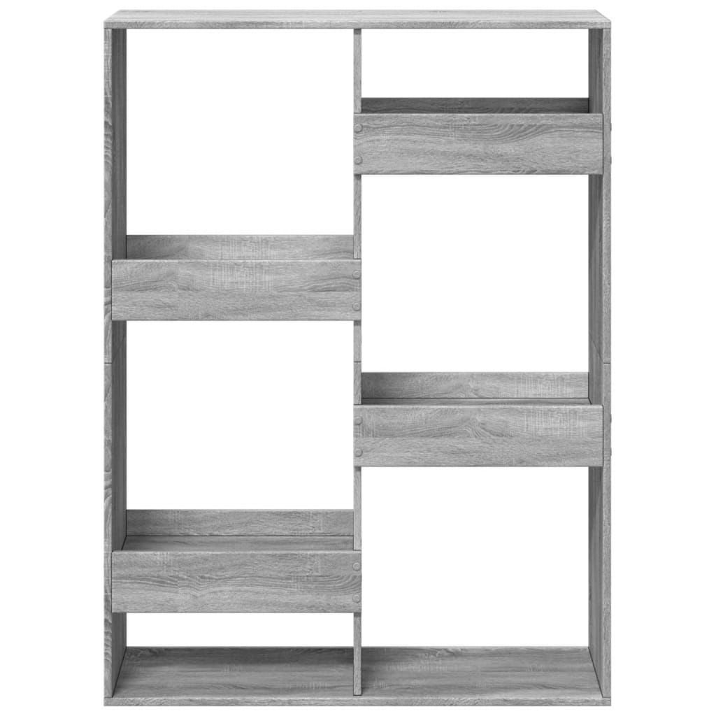 rumdeler 100x33x135 cm konstrueret træ grå sonoma-eg
