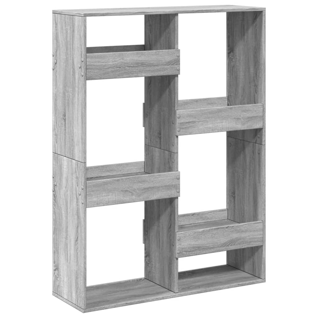 rumdeler 100x33x135 cm konstrueret træ grå sonoma-eg