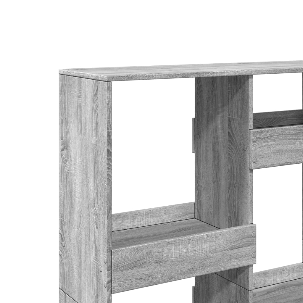 rumdeler 100x33x135 cm konstrueret træ grå sonoma-eg