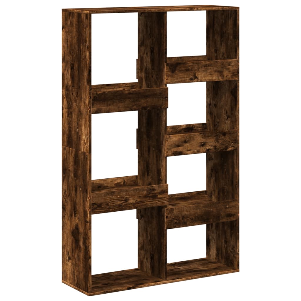 rumdeler 100x33x155,5 cm konstrueret træ røget egetræsfarve