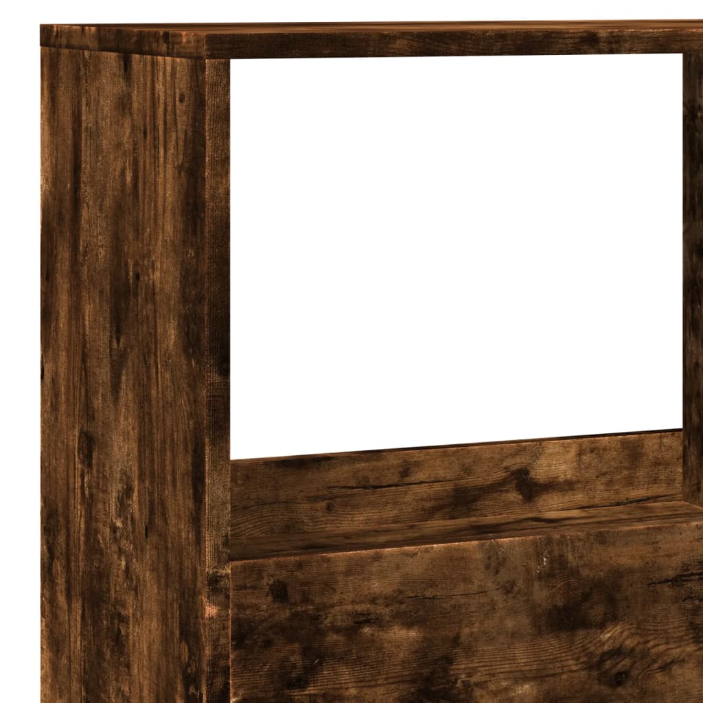 rumdeler 100x33x155,5 cm konstrueret træ røget egetræsfarve