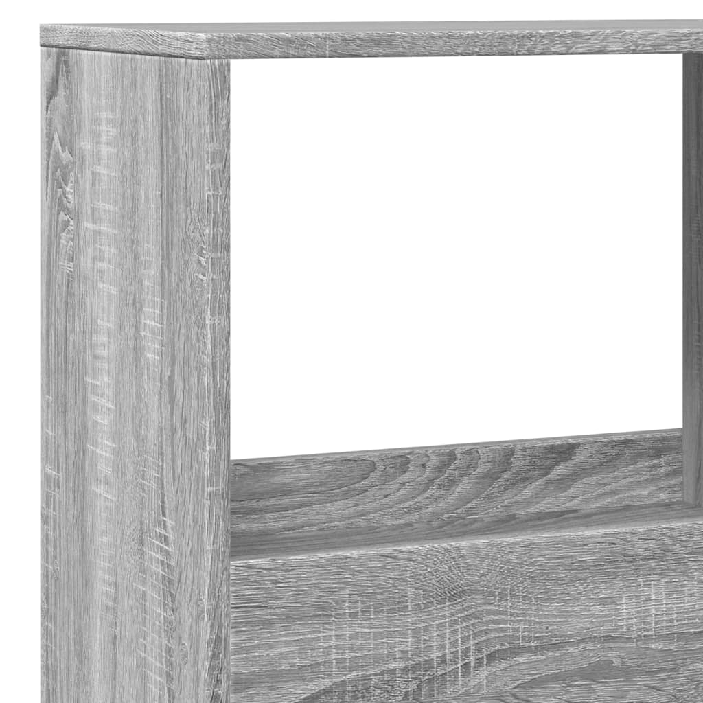 rumdeler 100x33x155,5 cm konstrueret træ grå sonoma-eg
