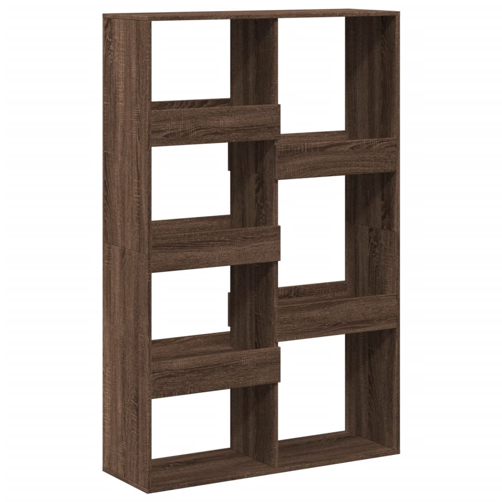 rumdeler 100x33x155,5 cm konstrueret træ brun egetræsfarve