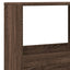rumdeler 100x33x155,5 cm konstrueret træ brun egetræsfarve