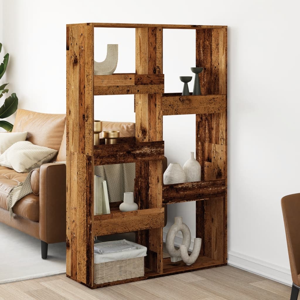 rumdeler 100x33x155,5 cm konstrueret træ antikt træ