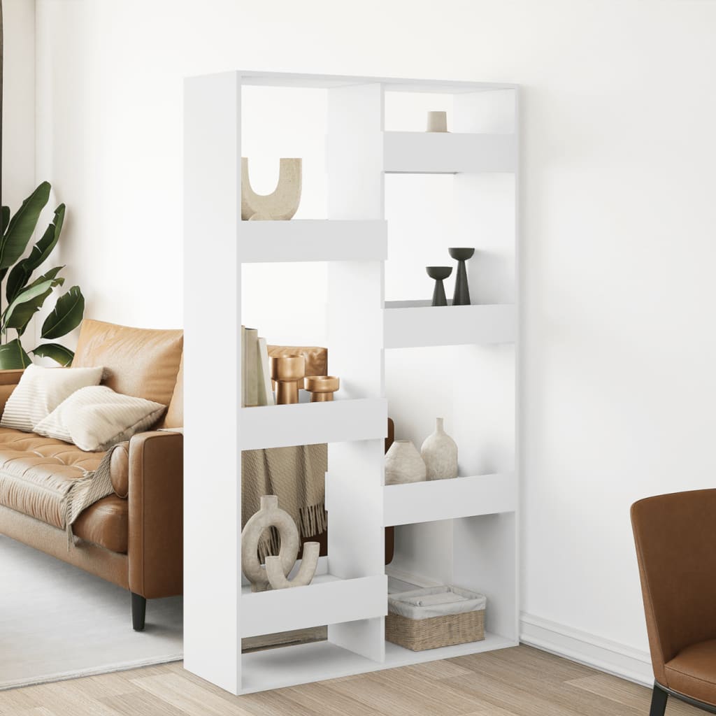 rumdeler 100x33x175 cm konstrueret træ hvid