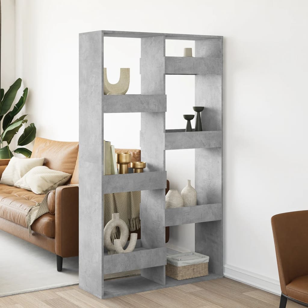 rumdeler 100x33x175 cm konstrueret træ betongrå
