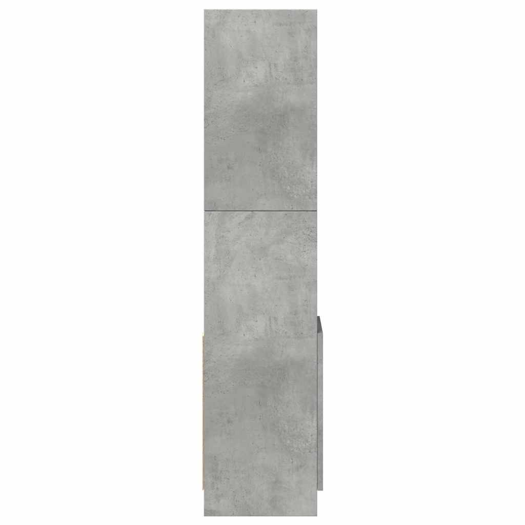 reol 92x33x140 cm konstrueret træ betongrå